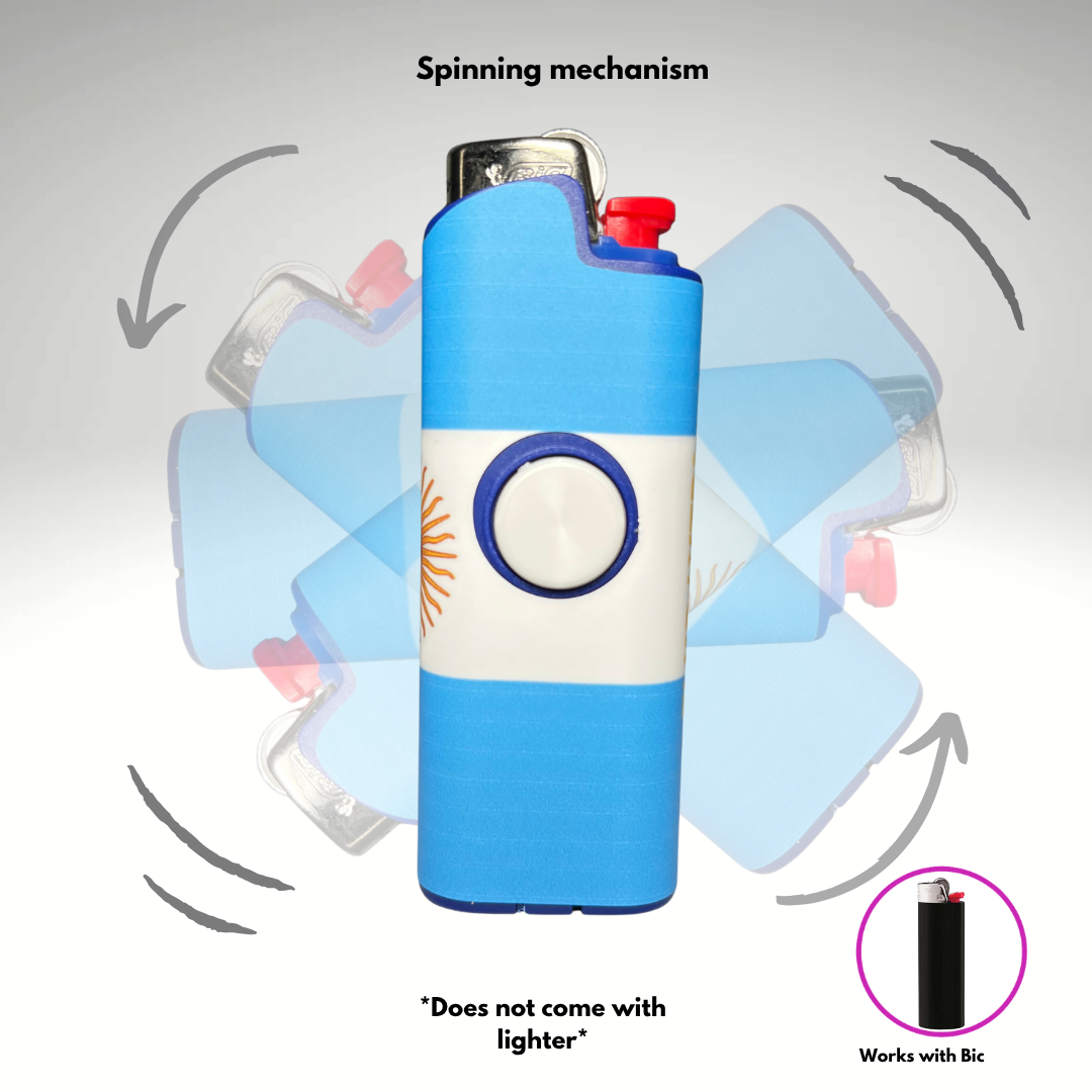 Fidget Spinner Lighter Case (Argentina Flag)