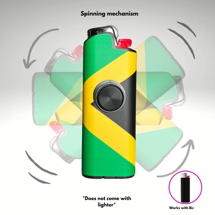 Fidget Spinner Lighter Case (Jamaican Flag)