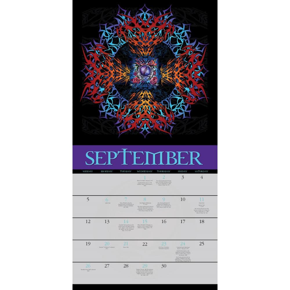 Grateful Dead 2027 Wall Calendar - 12" x 12"