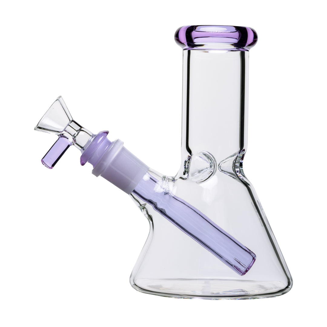 Human Grade 6" Beaker Bong (Lavender Accents)