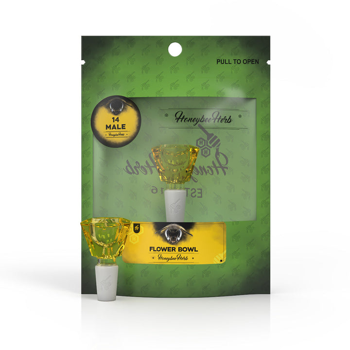 Hexagon Glass Flower Bowl