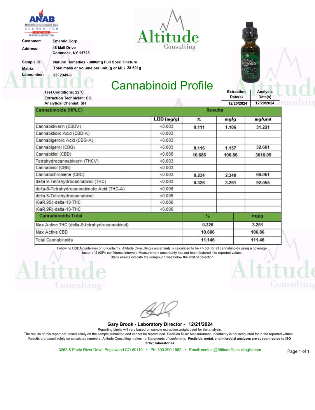 Full Spectrum Organic CBD Tincture (3000mg)