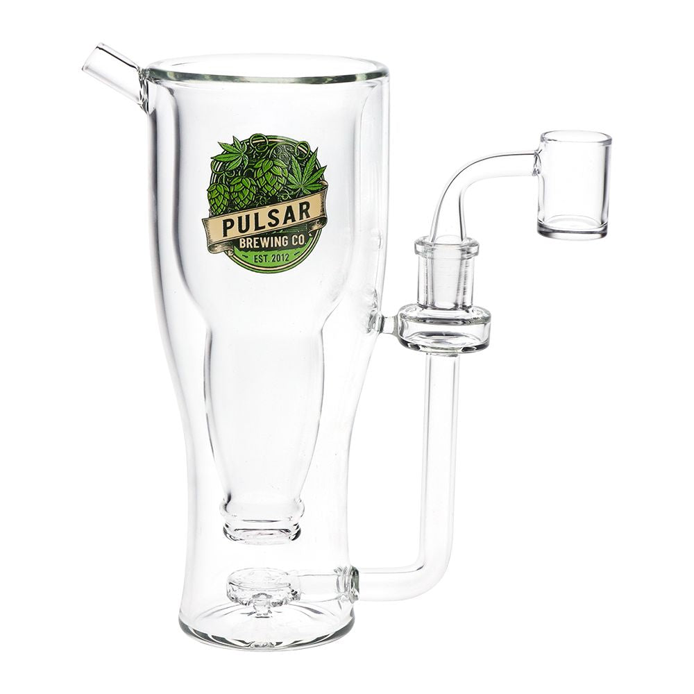 Pulsar Brewing Co Smokeable Beer Mug Glass Dab Rig