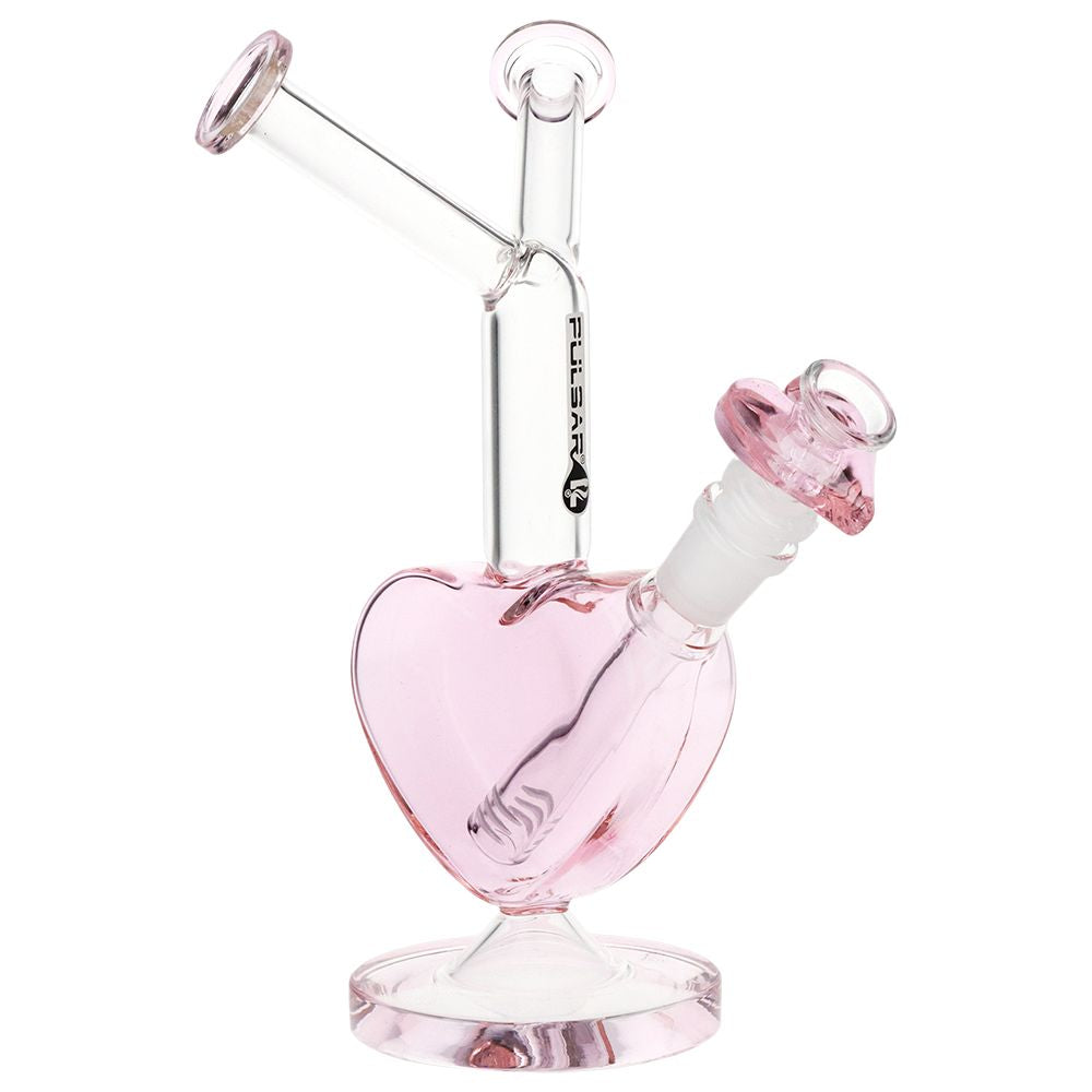 Double Kiss Heart Glass Water Pipe