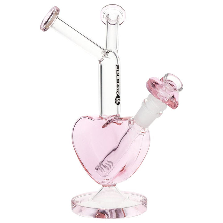 Double Kiss Heart Glass Water Pipe