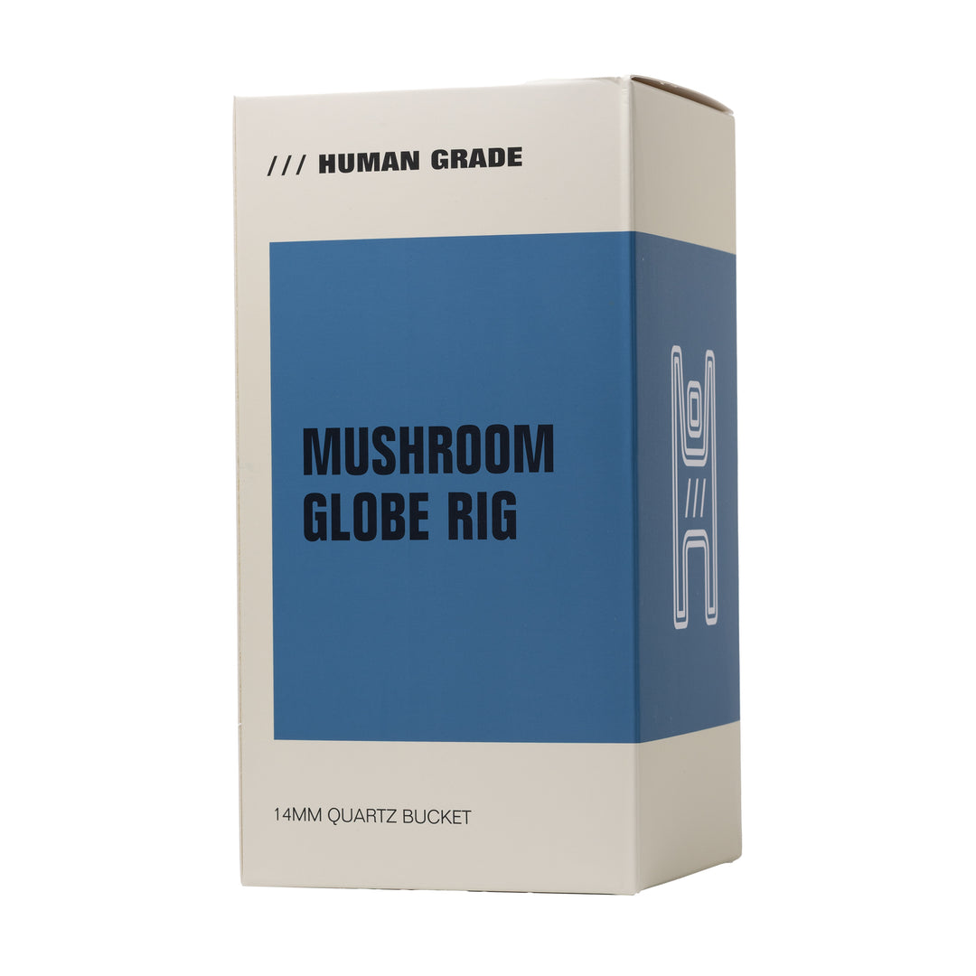 Human Grade Mushroom Globe Dab Rig (Amber)