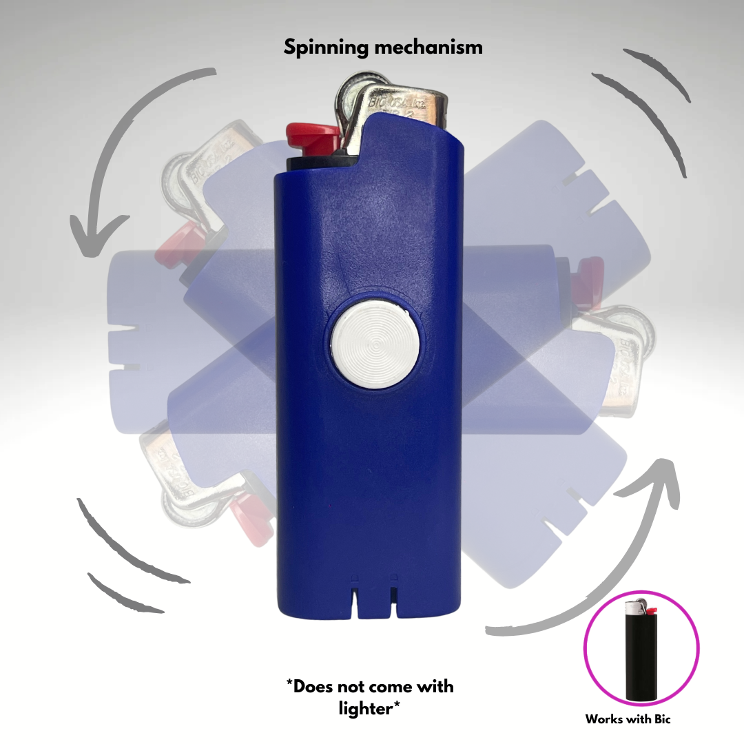 Blue Fidget Spinner Lighter Case (Blue)