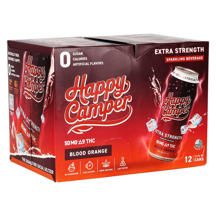 Happy Camper D9 THC Sparkling Beverage | 50mg | (12ct Case)