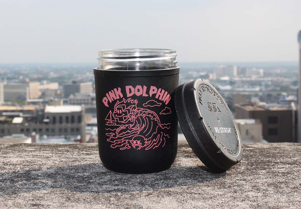 RE:STASH 8oz Pink Dolphin "Positive Wave" (+Re:vider & Boveda)