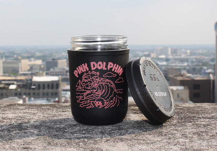 RE:STASH 8oz Pink Dolphin "Positive Wave" (+Re:vider & Boveda)