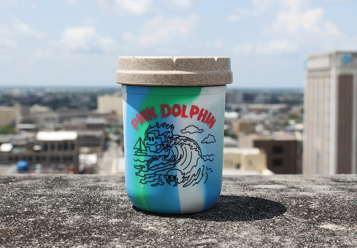 RE:STASH JAR 8oz Pink Dolphin Tie-Dye (+Re:vider)