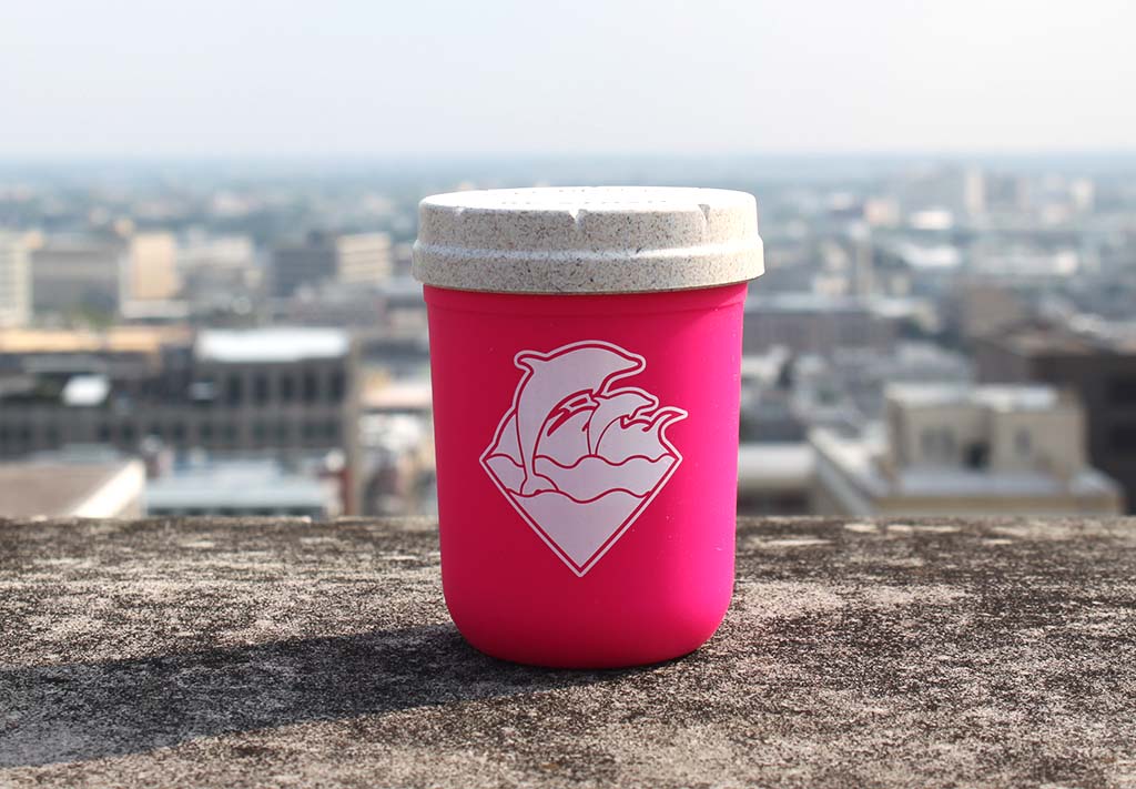 RE:STASH JAR 8oz Pink Dolphin "Waves Puff"  (+Re:vider & Boveda)