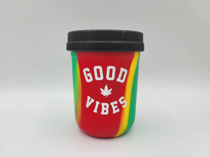 RE:STASH 8oz Rasta Tie-Dye "Good Vibes" (+Re:vider, Boveda)