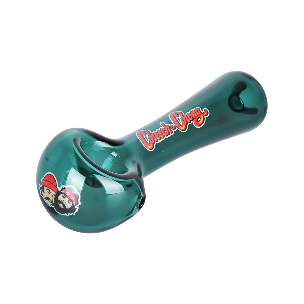 Cheech & Chong Glass Happy Herbs Spoon Pipe