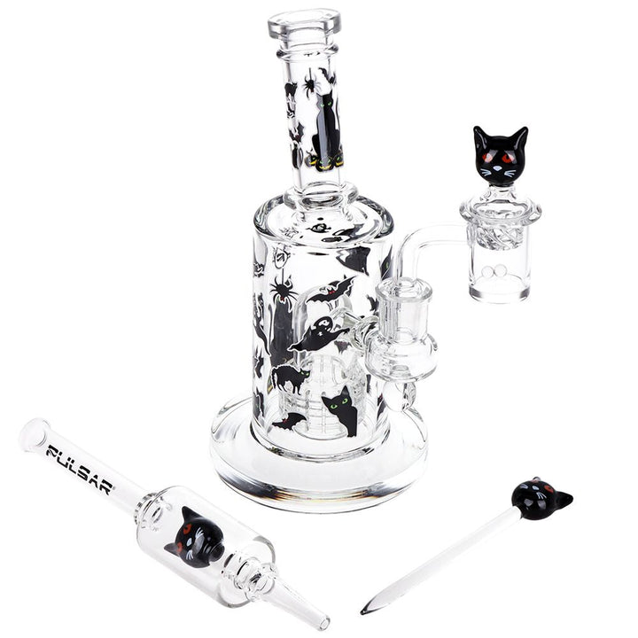 Pulsar Superstitious Kitty Glass Dab Rig Set