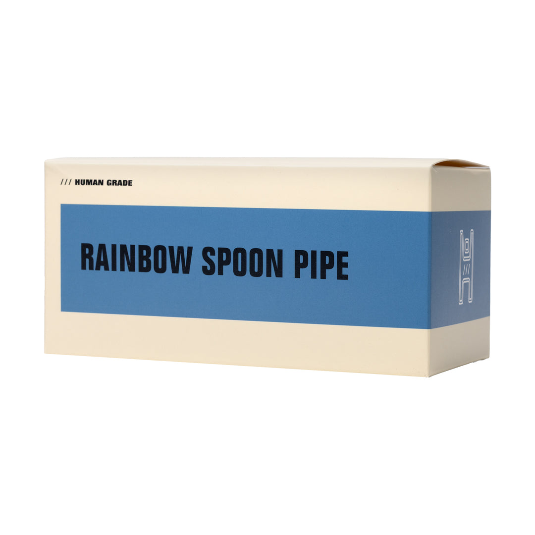 Human Grade Rainbow Spoon Hand Pipe