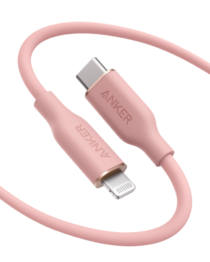 Anker <b>641</b> USB-C to Lightning Cable (Flow, 3 ft Silicone)