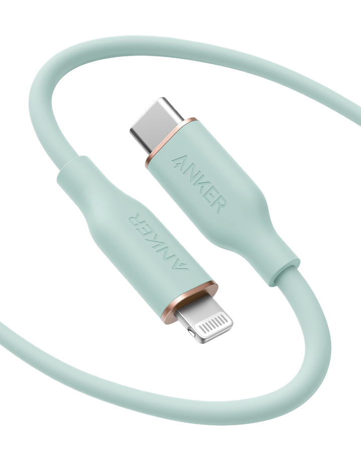 Anker <b>641</b> USB-C to Lightning Cable (Flow, 3 ft Silicone)