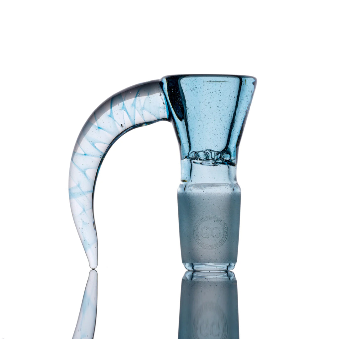 Greek Glass Atomic Blue Stardust (UV) 18MM Slide/Bowl