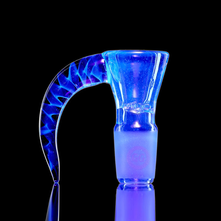 Greek Glass Atomic Blue Stardust (UV) 18MM Slide/Bowl