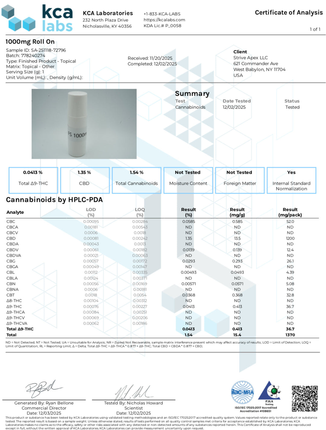 Full Spectrum CBD Roll On (1000mg)