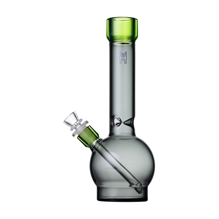 Human Grade 12" Ball Water Pipe (Smoke & Green)