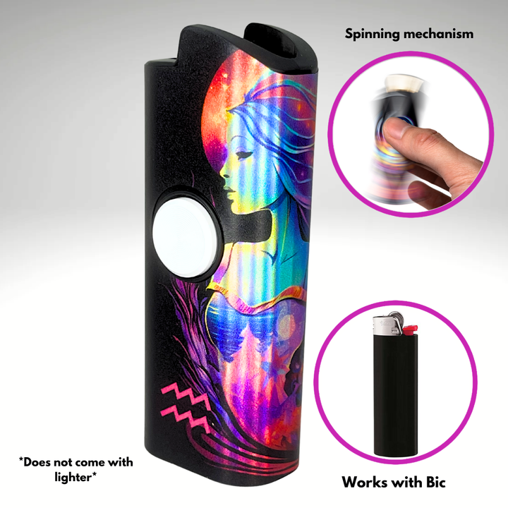 Fidget Spinner Lighter Case (Aquarius FLKR)