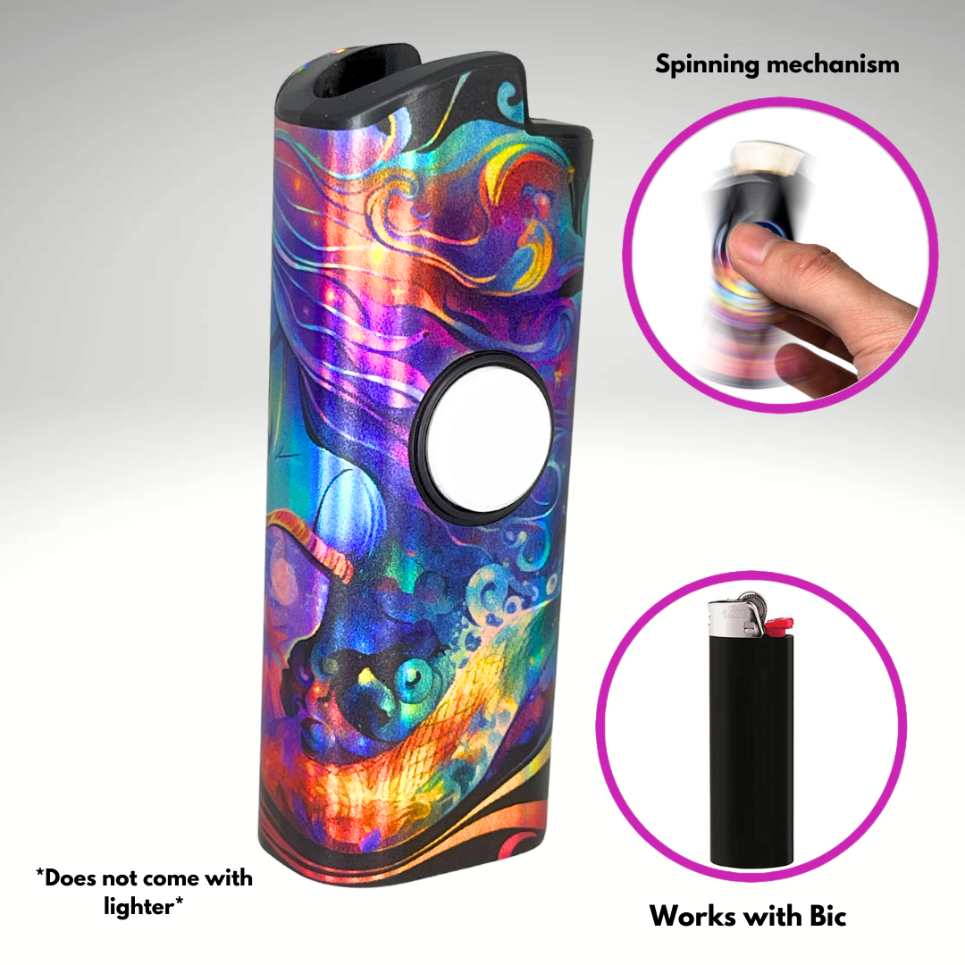 Fidget Spinner Lighter Case (Aquarius FLKR)