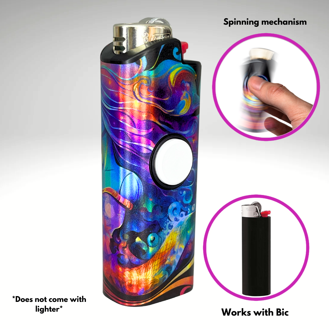 Fidget Spinner Lighter Case (Aquarius FLKR)