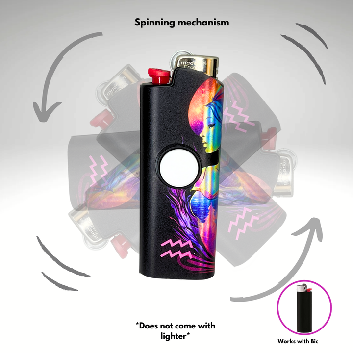 Fidget Spinner Lighter Case (Aquarius FLKR)