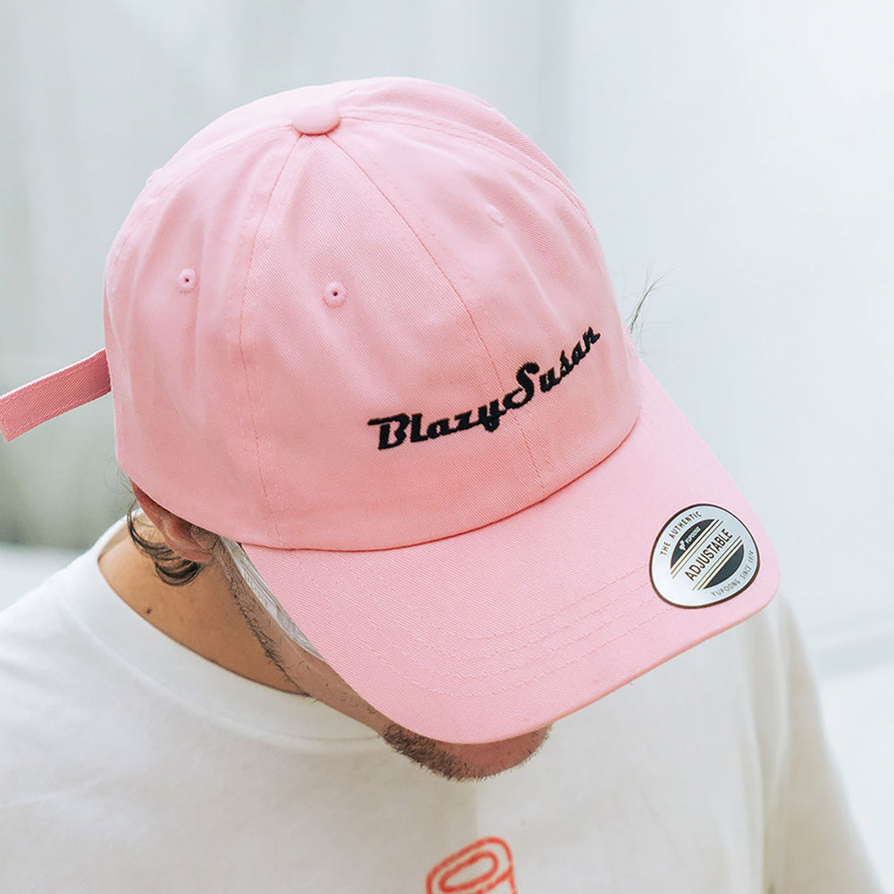 wearing Blazy Susan Dad Hat back view close up