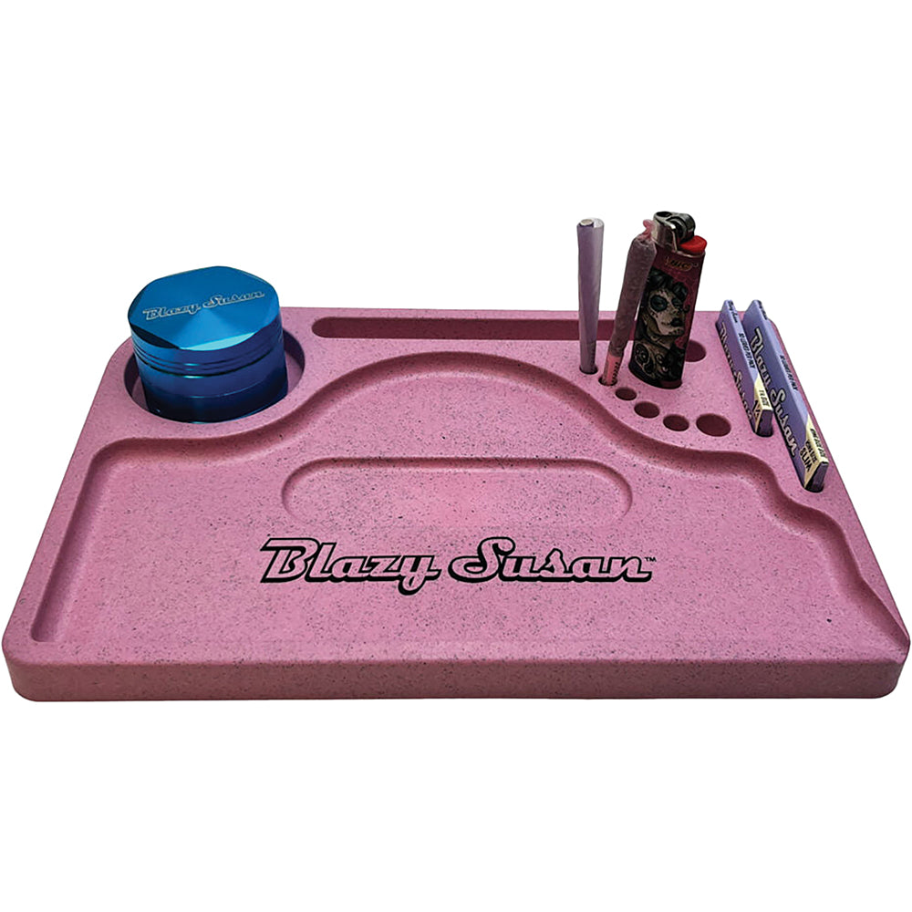 Blazy Susan Hemp Rolling Tray (Pink)