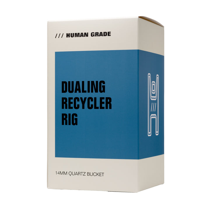 Human Grade 8.5" Dualing Recycler Dab Rig (Matrix Green)