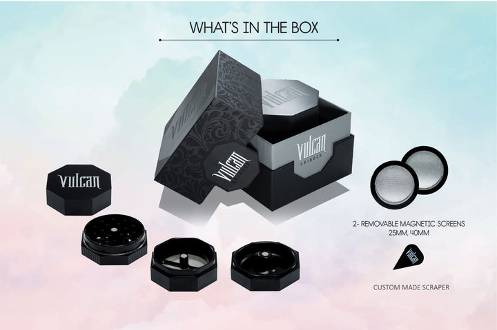 Vulcan 4-Piece Grinder 2.2" (Black)