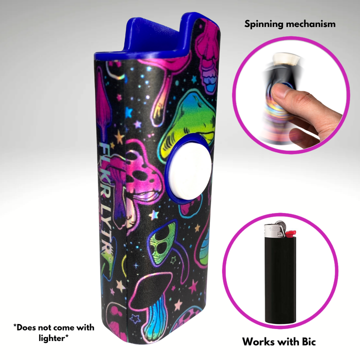 Fidget Spinner Lighter Case (Trippy Mushroom)
