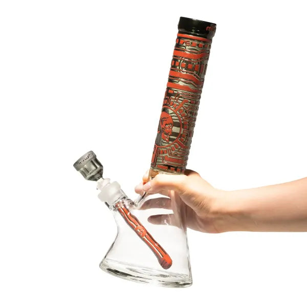 Milky Way Glass Species 14" Beaker Bong (Red)