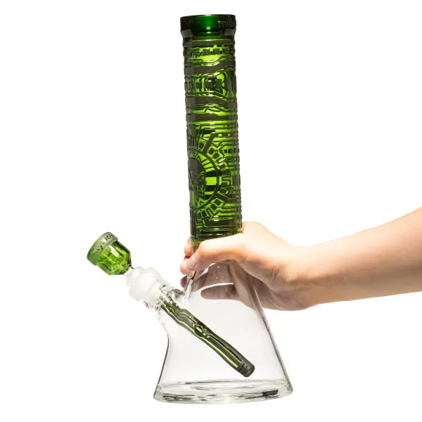 Milky Way Glass Species 14" Beaker Bong (Green)