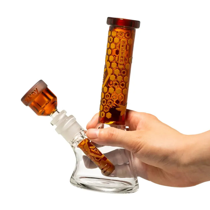 Milky Way Combs 7.5" Beaker Bong (Amber)