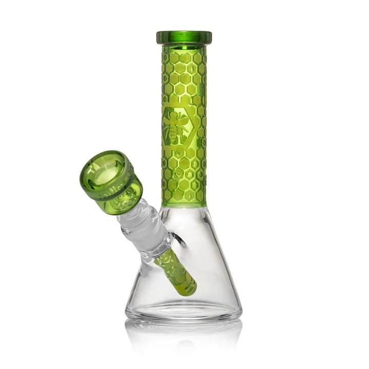 Milky Way Glass Combs 7.5" Beaker Bong (Green)
