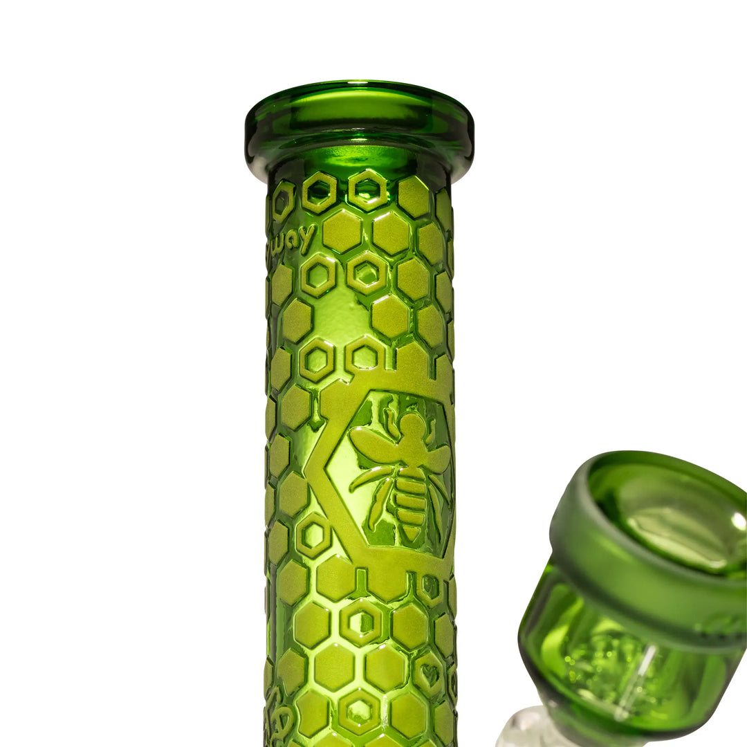 Milky Way Glass Combs 7.5" Beaker Bong (Green)