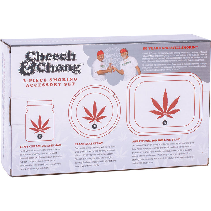 Cheech & Chong Gift Set (Rolling Tray, Ash Tray, Stash Jar)