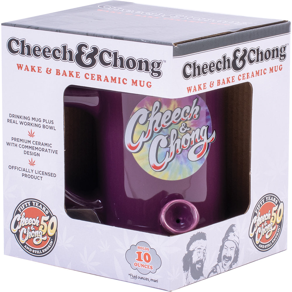 Purple Cheech & Chong Coffee Mug Pipe with box