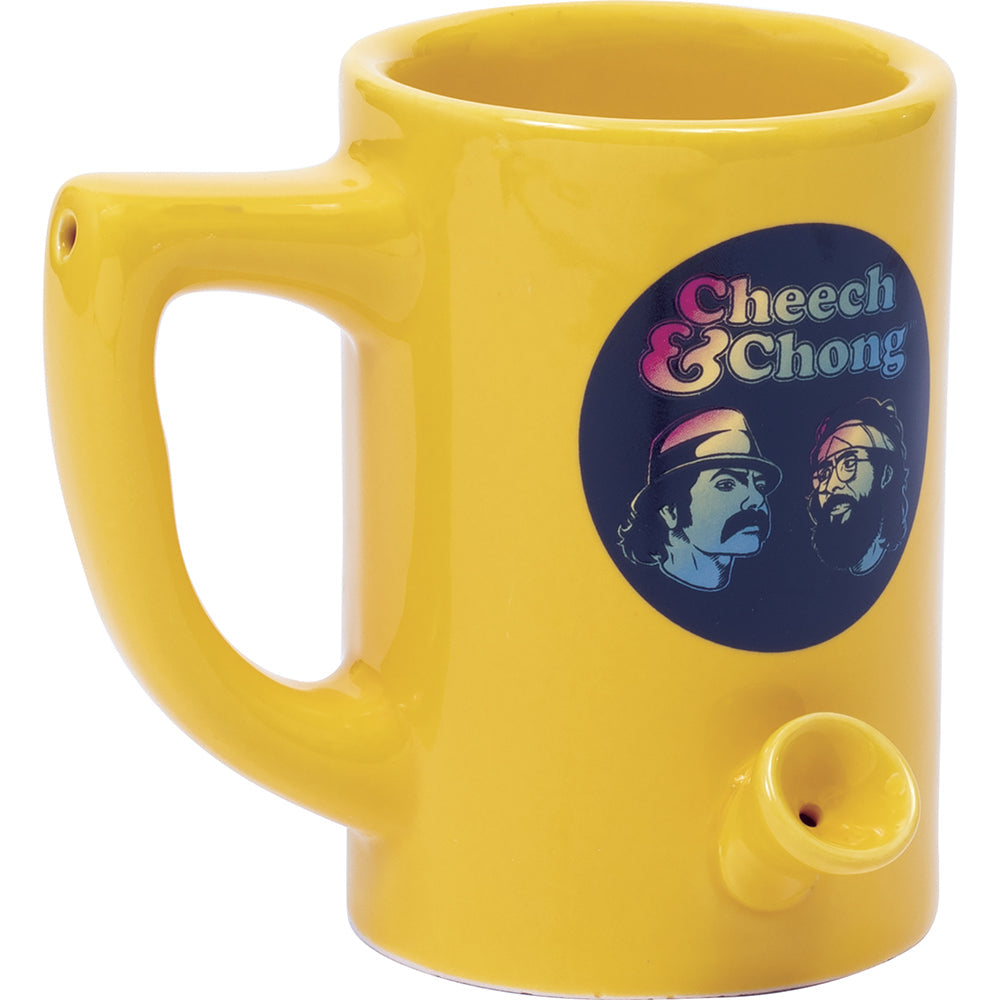 yellow Cheech & Chong Coffee Mug Pipe 