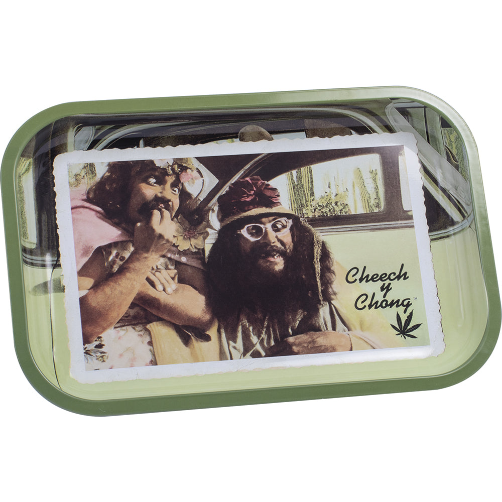 Cheech & Chong Rolling Tray mint green