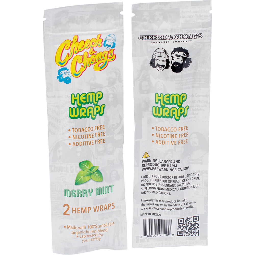 Cheech & Chong Hemp Wrap back and front packaging