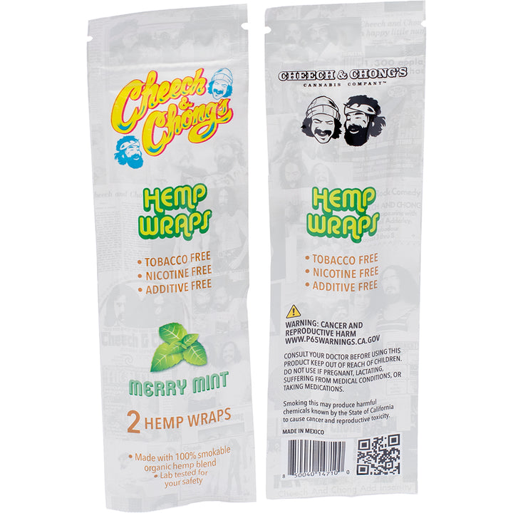 Cheech & Chong Hemp Wrap back and front packaging