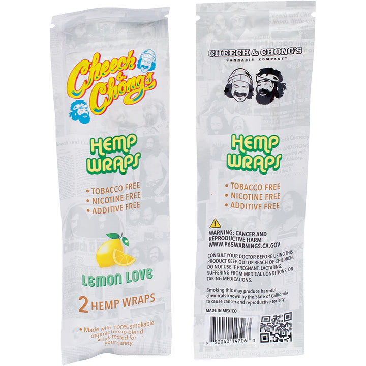 Cheech & Chong Hemp Wrap back and front packaging