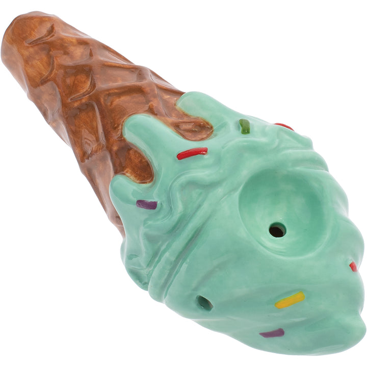 Mint Green Ice Cream Pipe close up