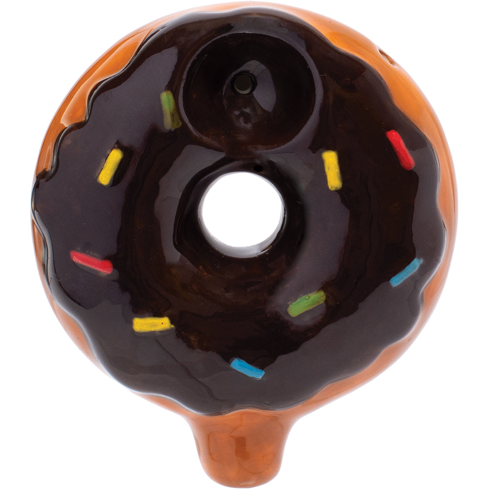 Chocolate Donut Pipe front view