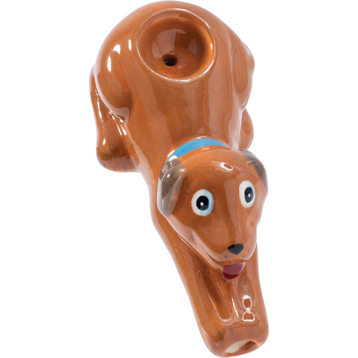 Brown Dog Ceramic Pipe